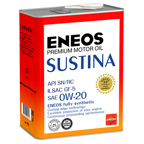 ENEOS Sustina Premium Motor Oil 0W-20 4л